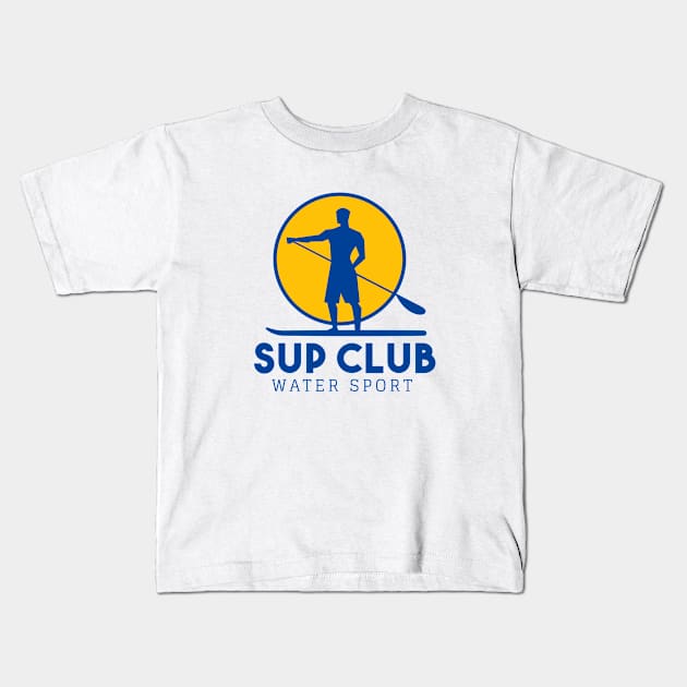 SUP Club in Golden State Colors Kids T-Shirt by Hayden Mango Collective 